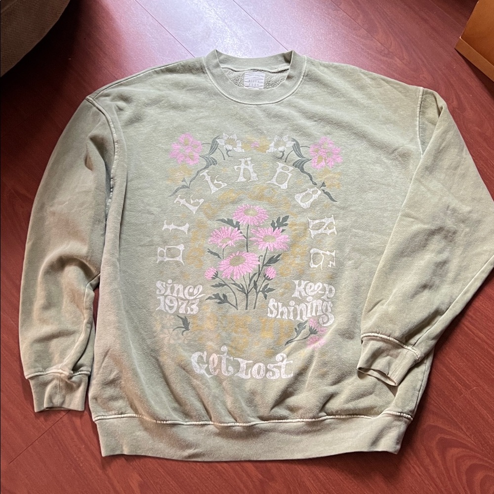 Billabong sage Green Sweatshirt size L - Picture 1 of 8